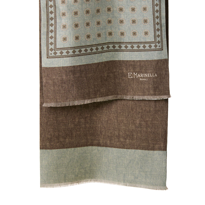 GREEN DOUBLE SILK SCARF