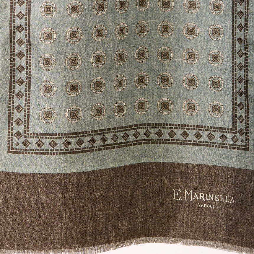 GREEN DOUBLE SILK SCARF