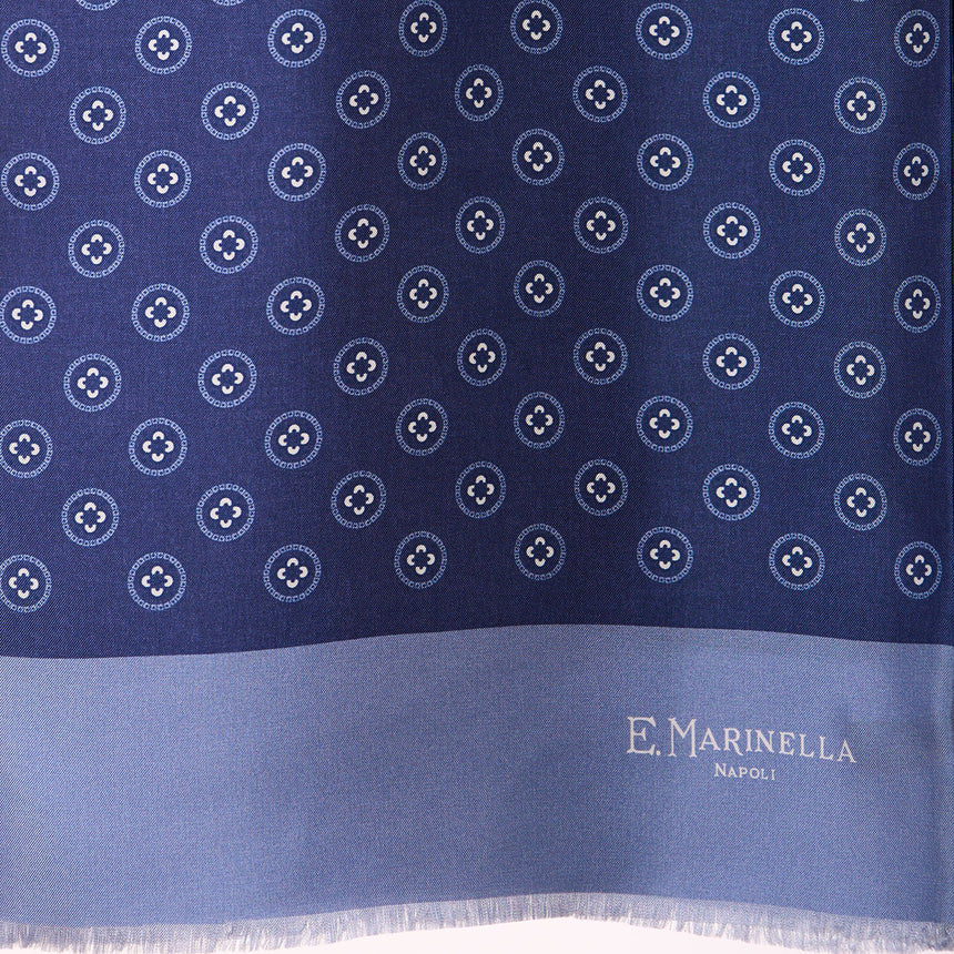 BLUE DOUBLE SILK SCARF