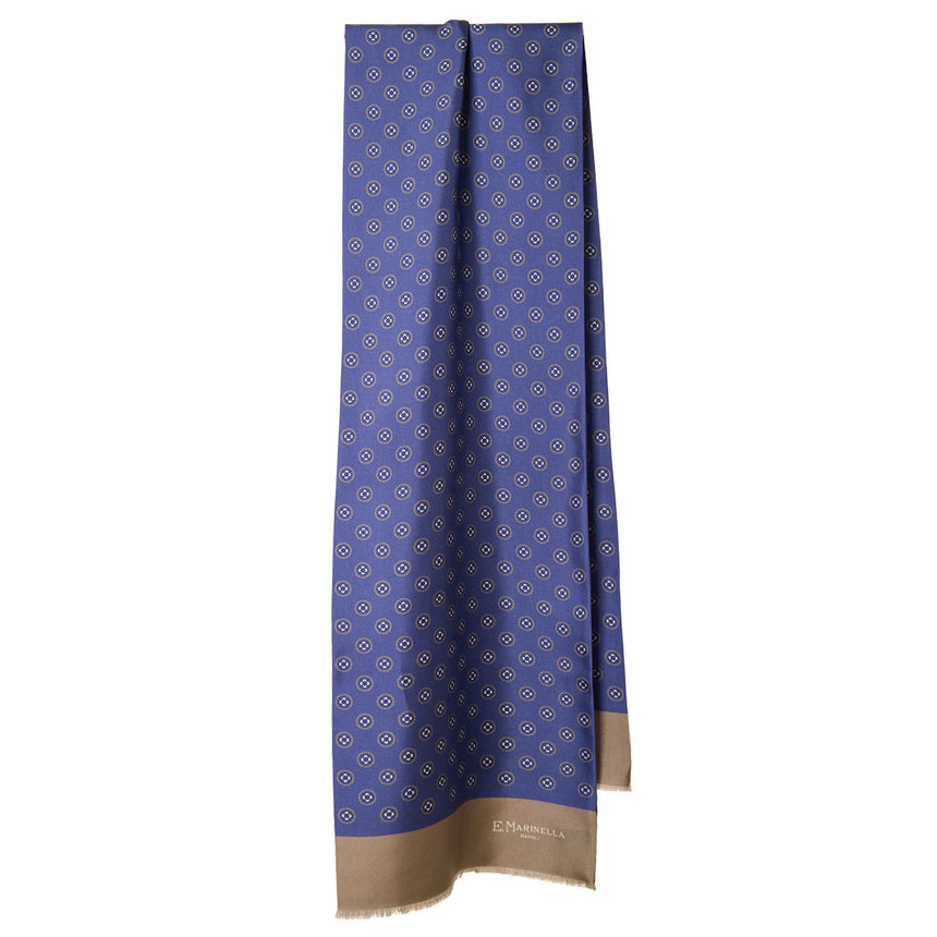 BLUE DOUBLE SILK SCARF