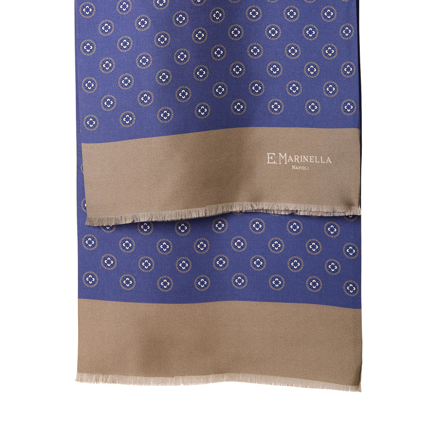 BLUE DOUBLE SILK SCARF