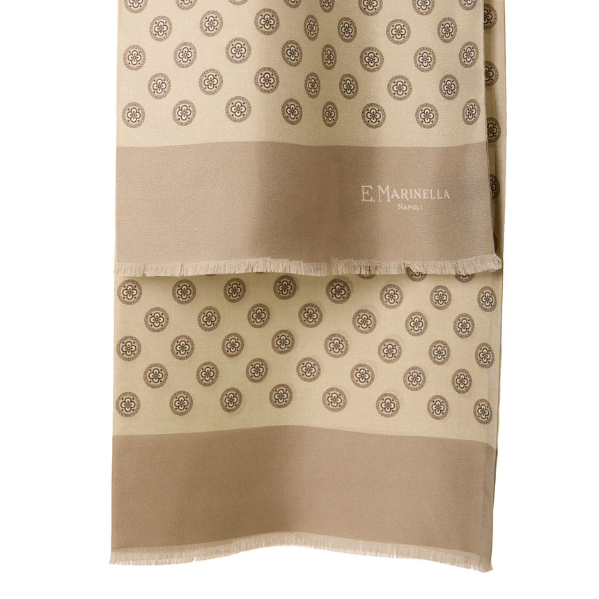 SCIARPA TUBOLARE BEIGE IN SETA TWILL