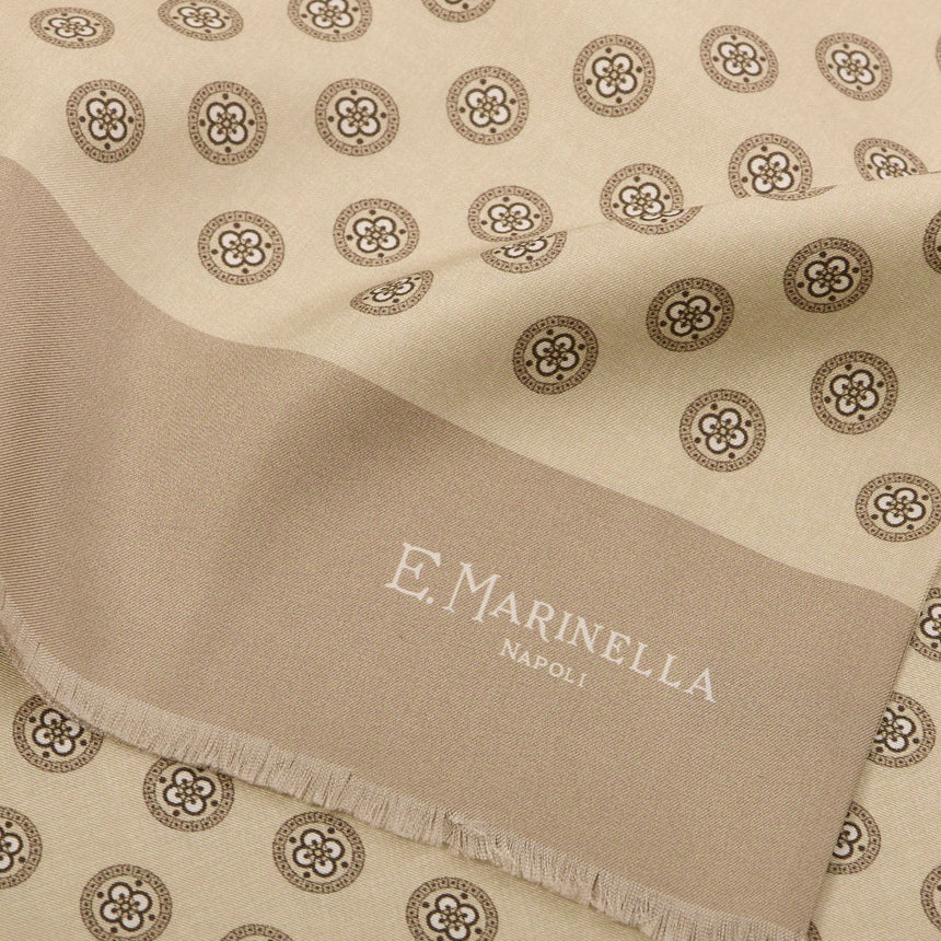 SCIARPA TUBOLARE BEIGE IN SETA TWILL