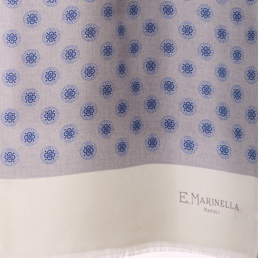 SCIARPA TUBOLARE GRIGIO CHIARO IN SETA TWILL
