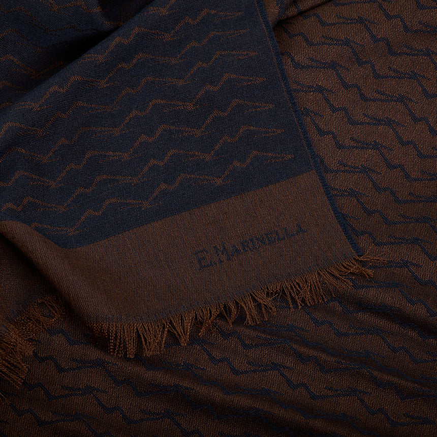 DARK BLUE VESUVIUS SCARF