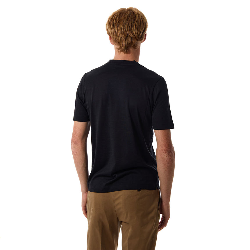 BLACK SILK T-SHIRT