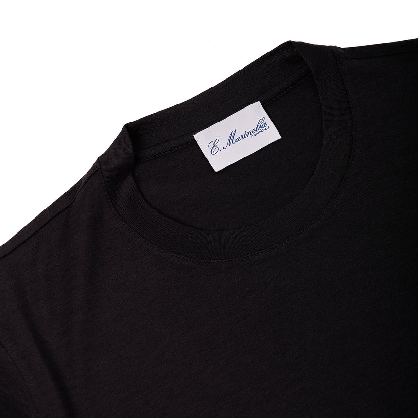 BLACK SILK T-SHIRT