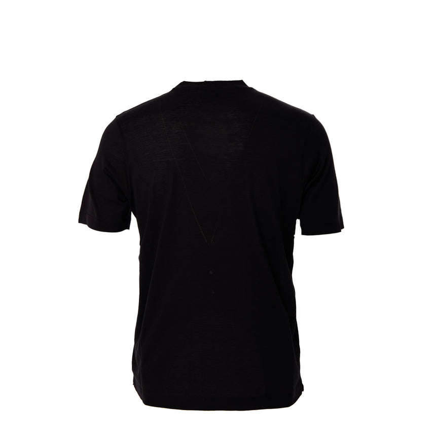 BLACK SILK T-SHIRT