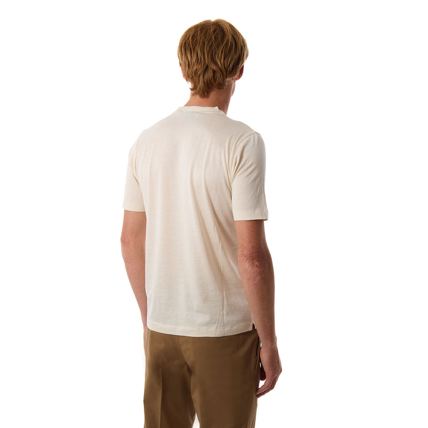 BEIGE SILK T-SHIRT