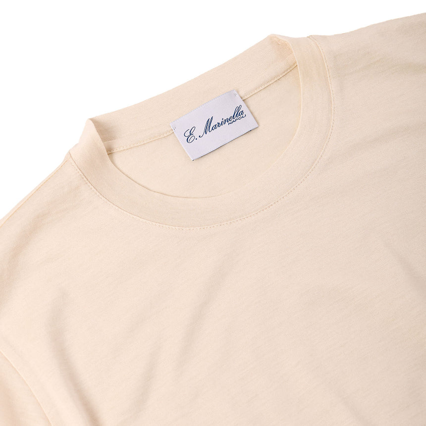 BEIGE SILK T-SHIRT