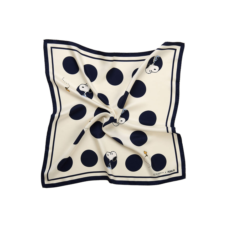 BEIGE PRINTED SILK SCARF 65