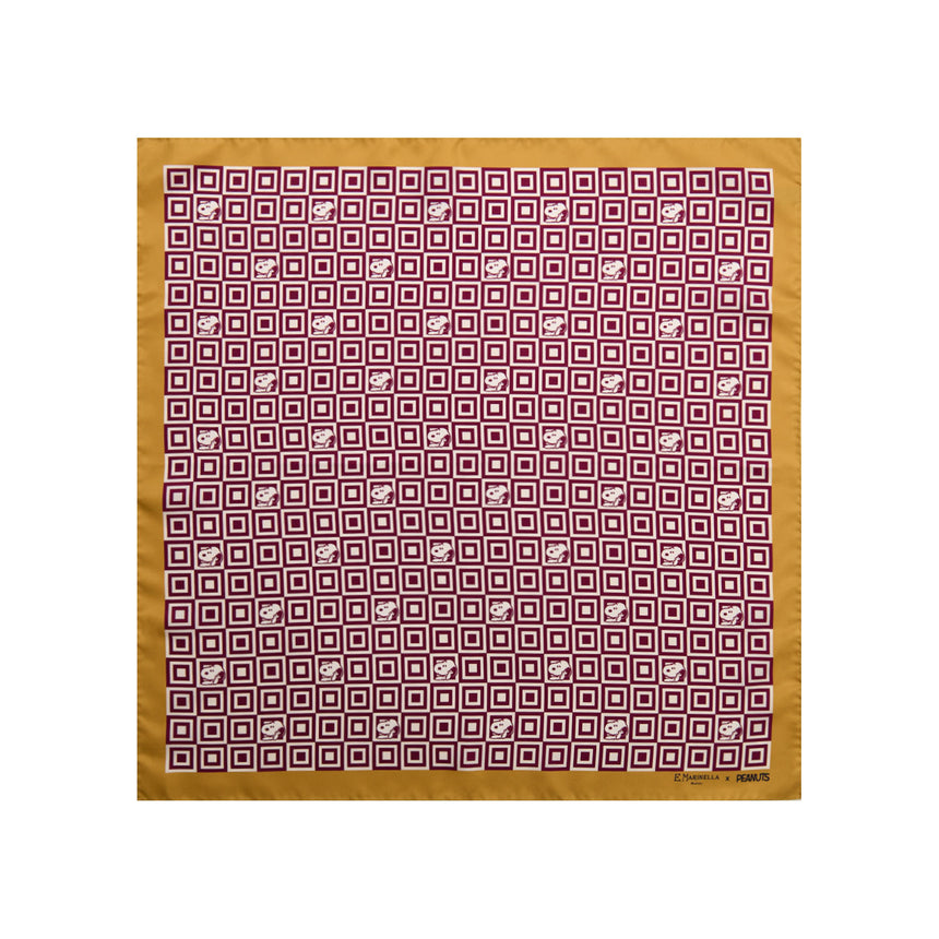 RED PRINTED SILK SCARF 65