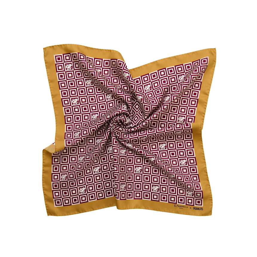RED PRINTED SILK SCARF 65