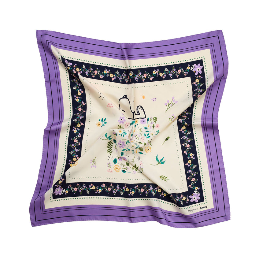 YELLOW PRINTED SILK SCARF 90