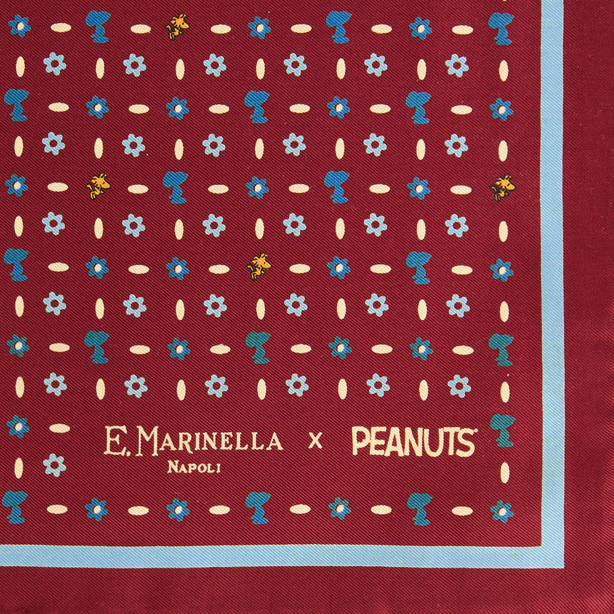POCHETTE DA TASCHINO IN SETA STAMPATA BORDEAUX