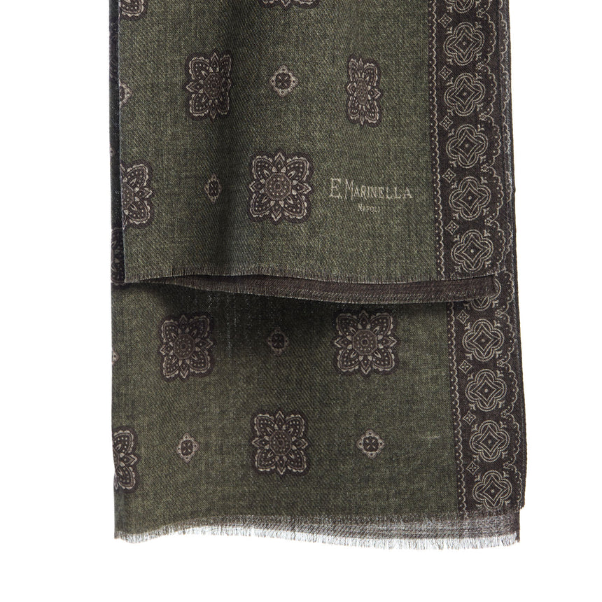 OLIVE GREEN WOOL STOLE