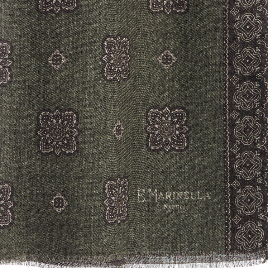 OLIVE GREEN WOOL STOLE