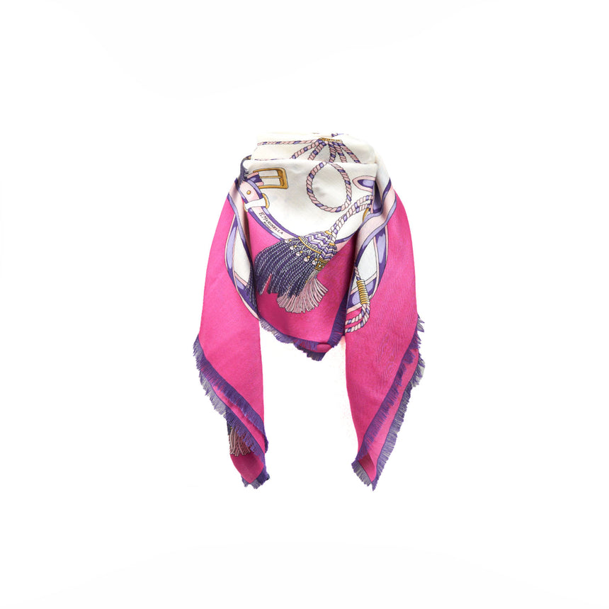 FUCHSIA STOLE 115 IN WOOL, SILK AND CASHMERE