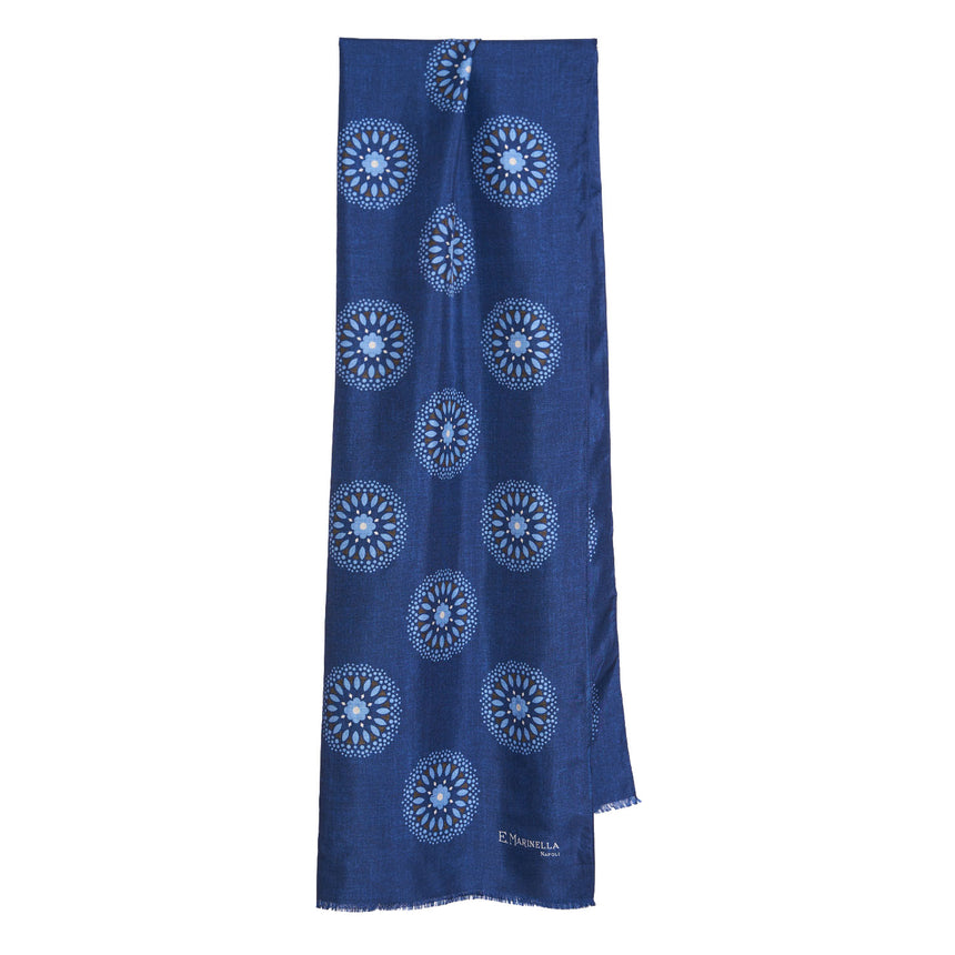 STOLA BLU IN SETA MADDER