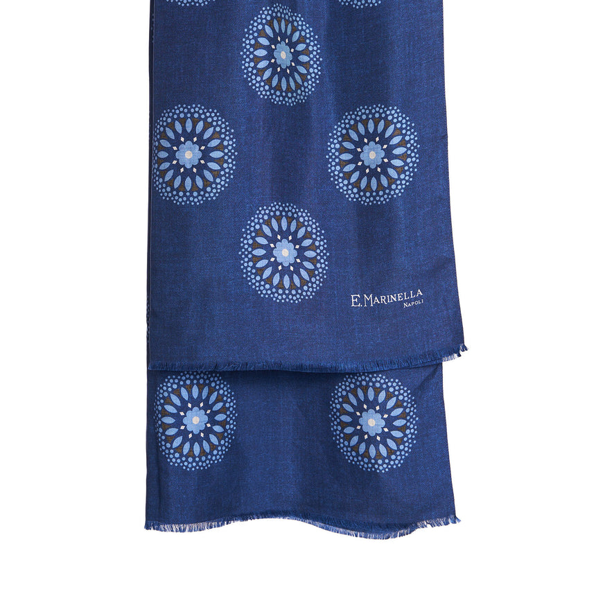 STOLA BLU IN SETA MADDER