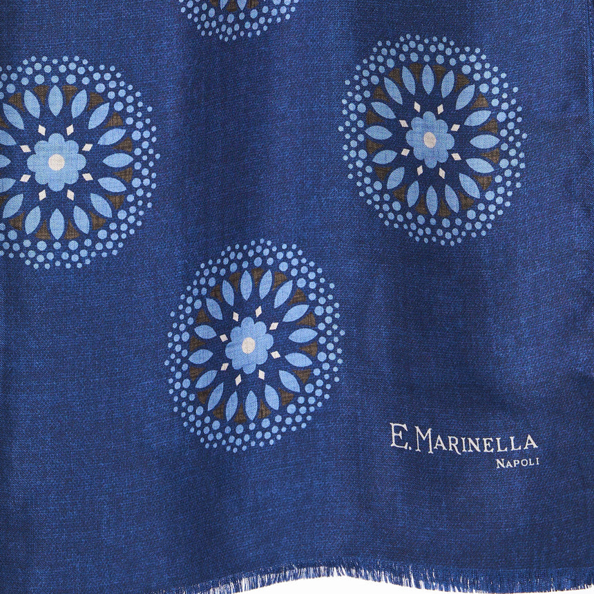 STOLA BLU IN SETA MADDER