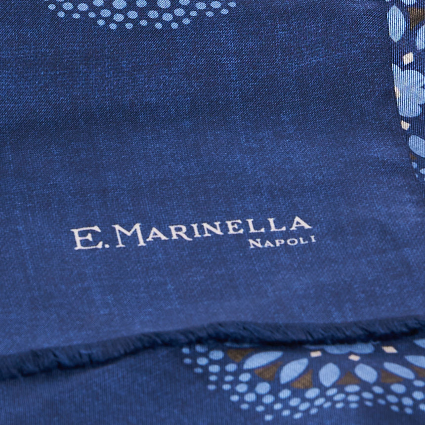 STOLA BLU IN SETA MADDER