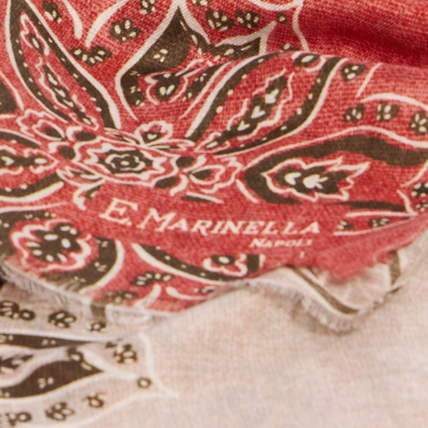 STOLA ARANCIONE IN LANA, SETA E CASHMERE