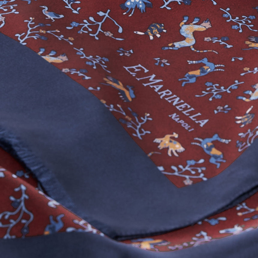 STOLA BORDEAUX IN SETA MADDER