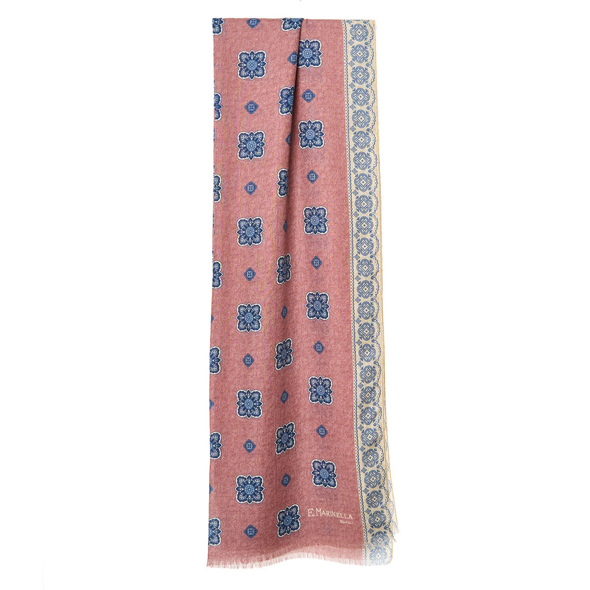 PINK WOOL, SILK AND CASHMERE STOLE