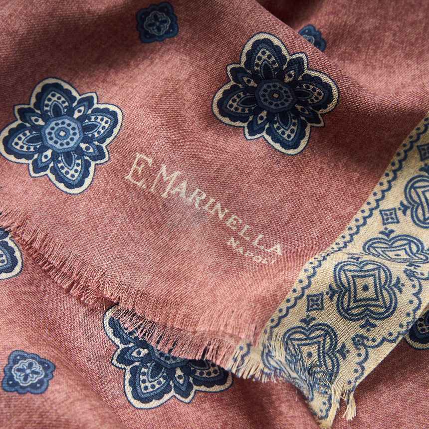 PINK WOOL, SILK AND CASHMERE STOLE