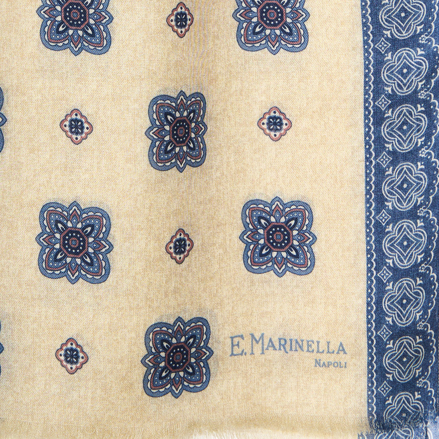 BEIGE WOOL, SILK AND CASHMERE STOLE