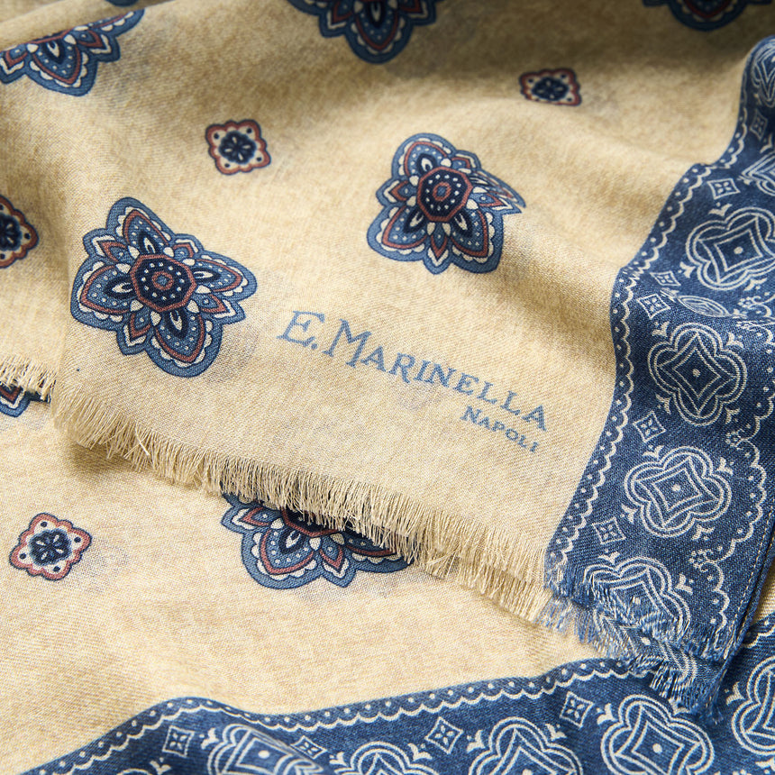 BEIGE WOOL, SILK AND CASHMERE STOLE