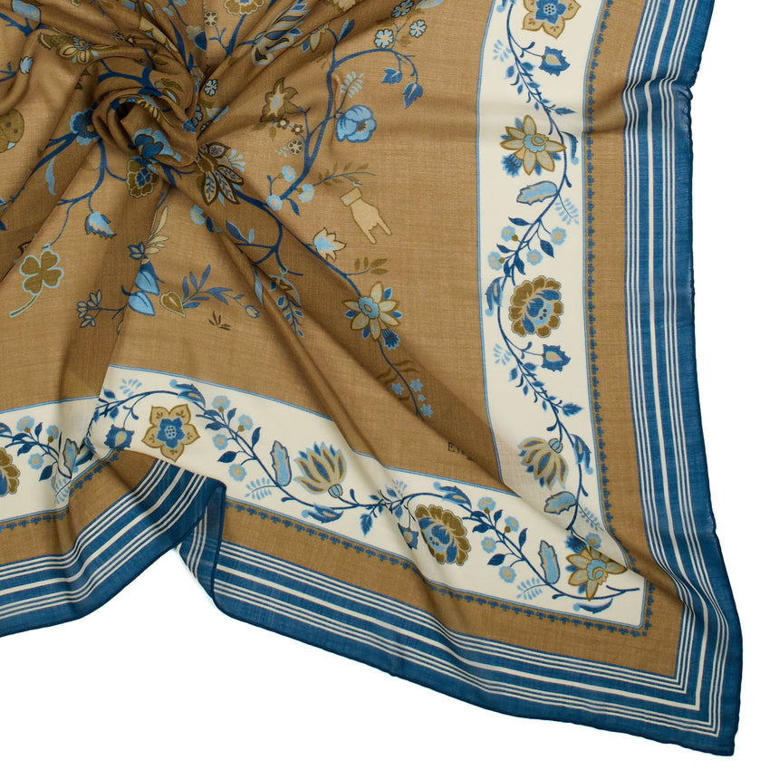 BEIGE STOLE 140 IN WOOL AND CASHMERE