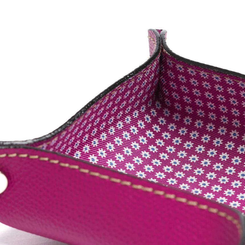 FUCHSIA SMALL LEATHER VIDE POCHE