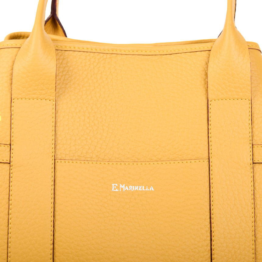 TOTE BAG SIDE BUCKLES GIALLA