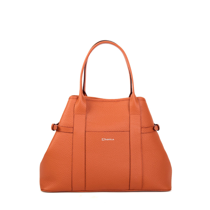 TOTE BAG SIDE BUCKLES ARANCIONE