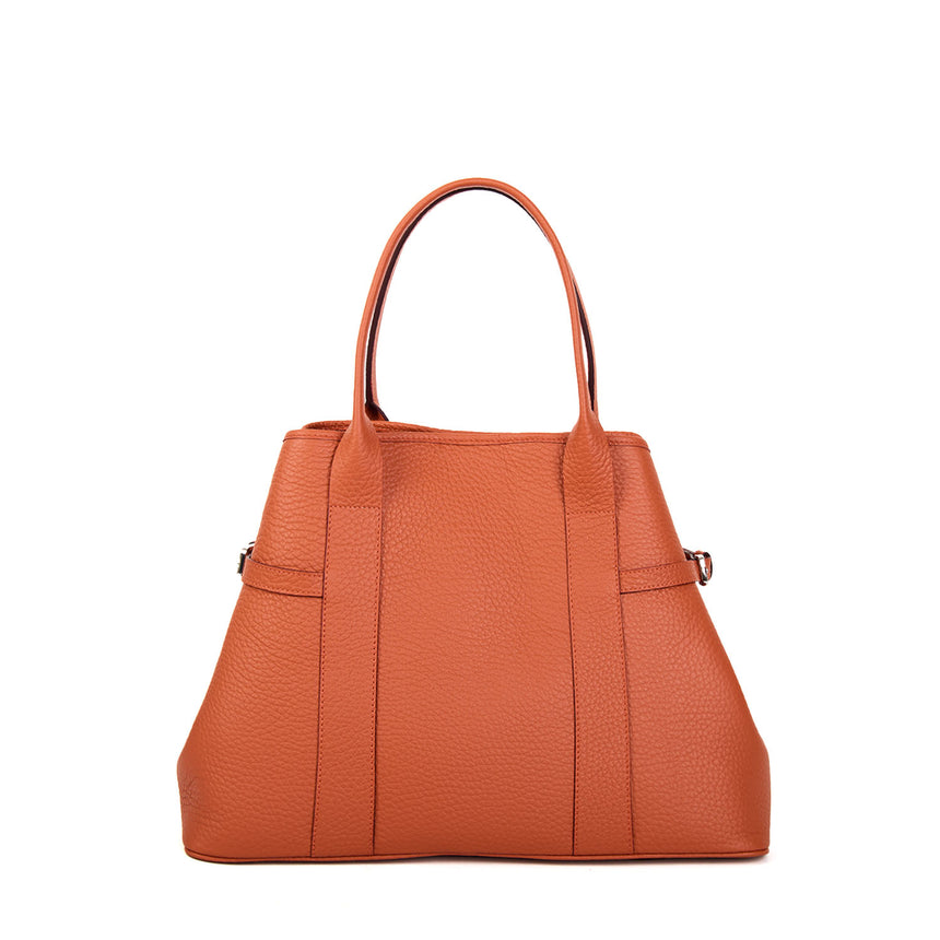 TOTE BAG SIDE BUCKLES ARANCIONE
