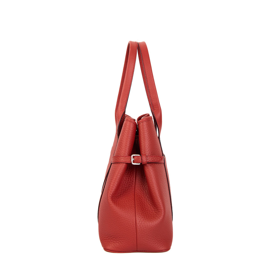 TOTE BAG SIDE BUCKLES ROSSA