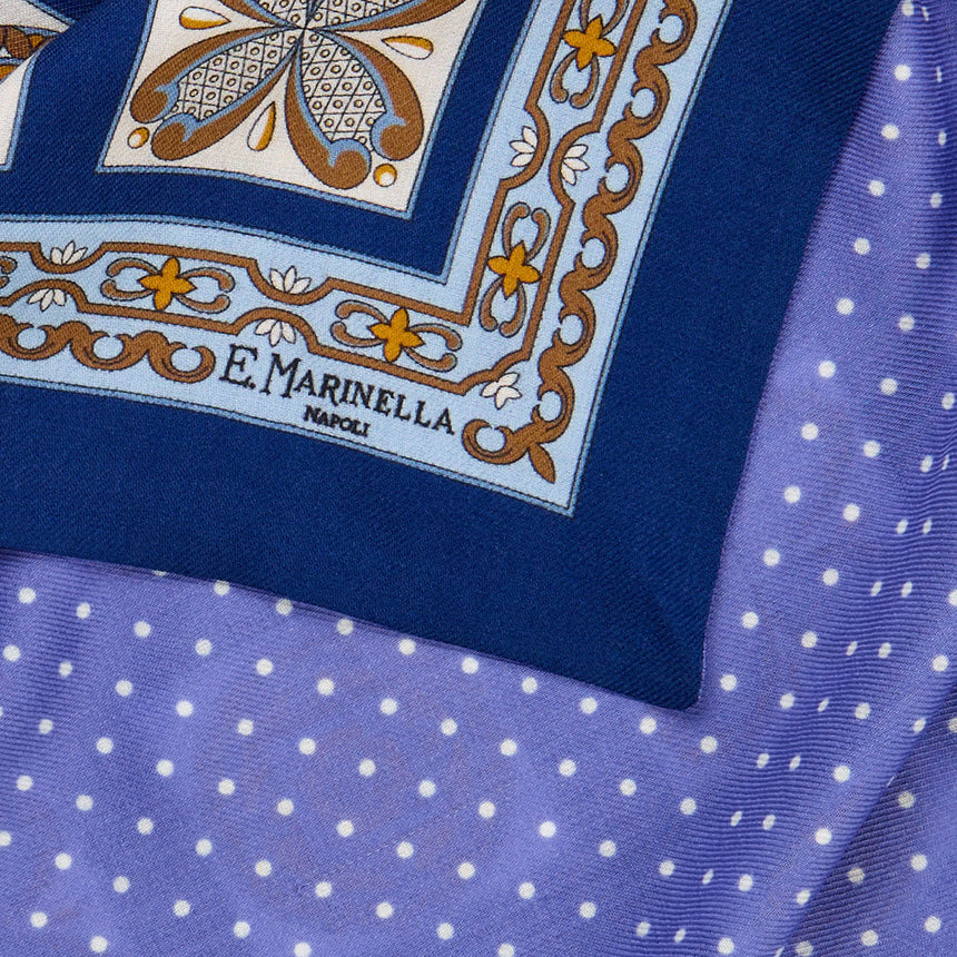 FOULARD TRIANGOLO IN LANA BLU