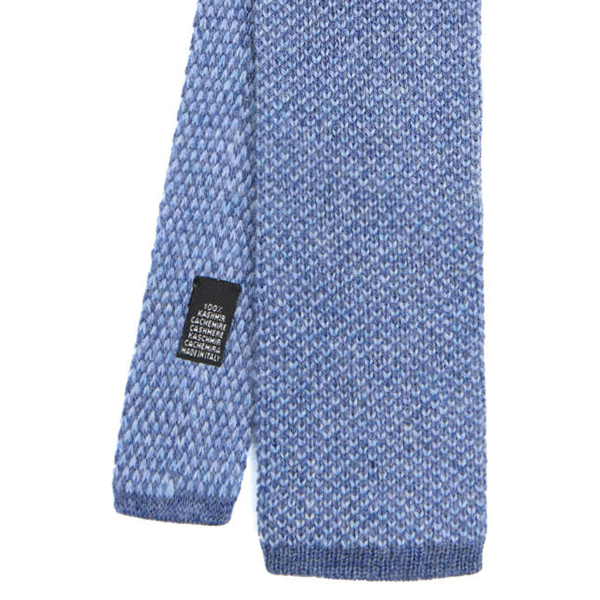 POWDER BLUE CASHMERE KNITTED TIE