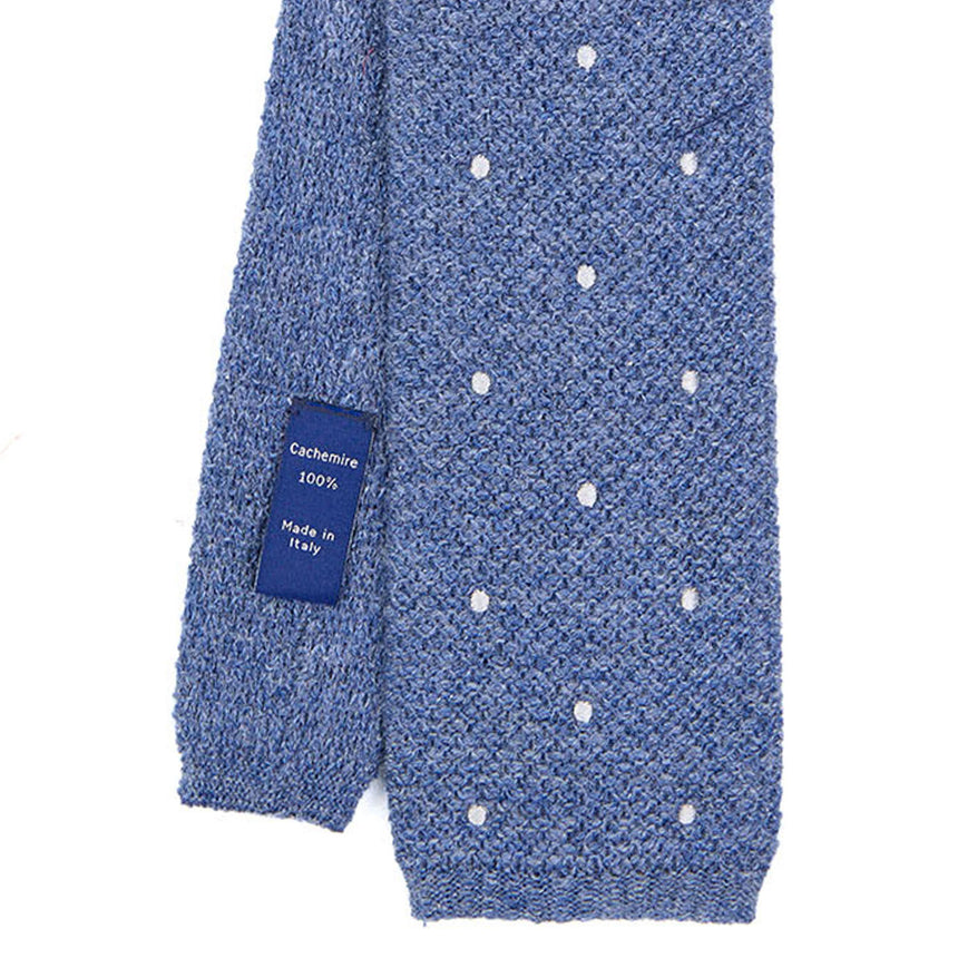 POWDER BLUE CASHMERE KNITTED TIE