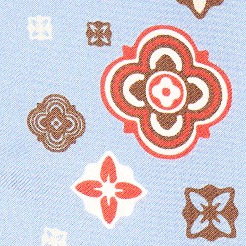 TWILLY IN SETA AZZURRO POLVERE