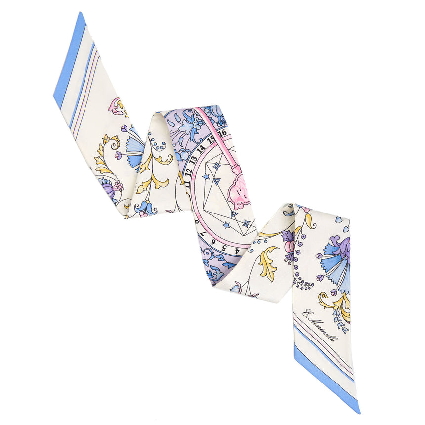 TWILLY IN SETA AZZURRO