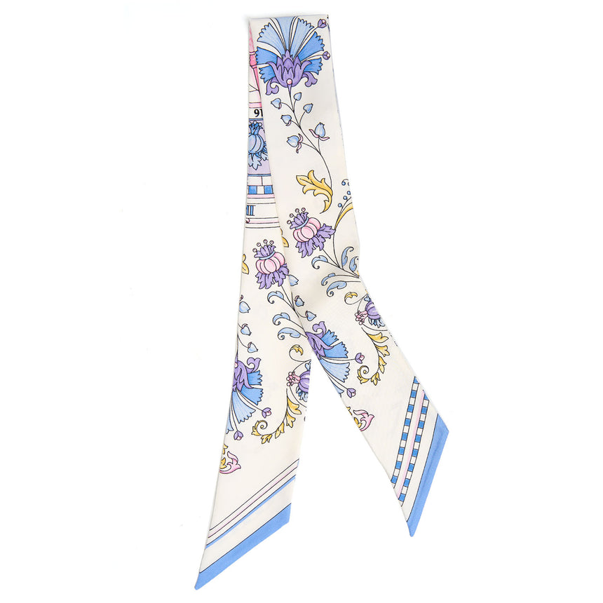 TWILLY IN SETA AZZURRO