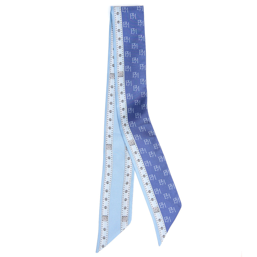 BLUE SILK MINI BANDEAU