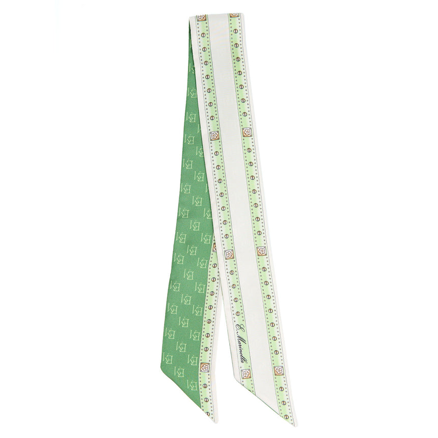 GREEN SILK MINI BANDEAU