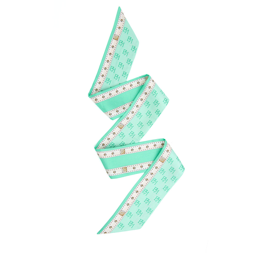 LIGHT GREEN SILK MINI BANDEAU
