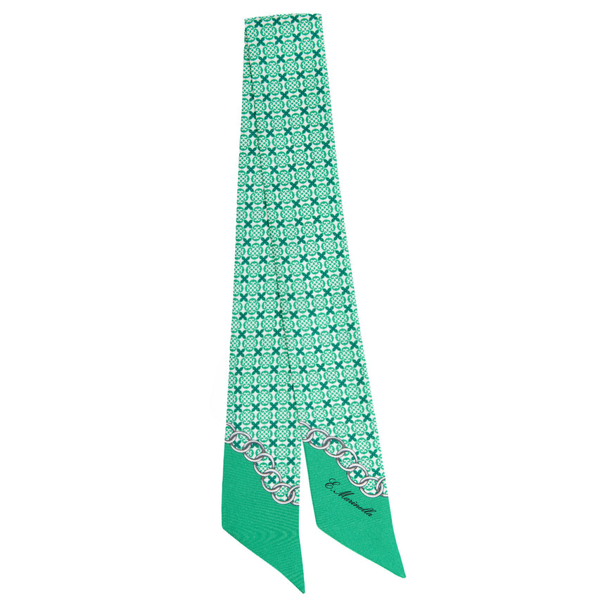 GREEN SILK MINI BANDEAU
