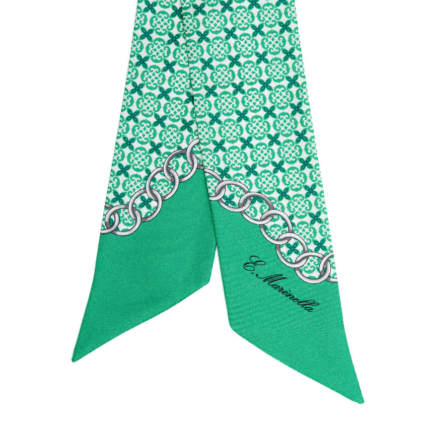 GREEN SILK MINI BANDEAU