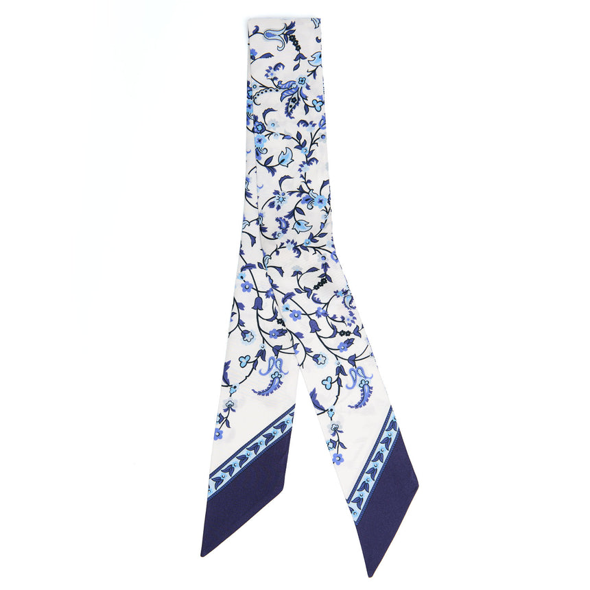 DARK BLUE SILK MINI BANDEAU